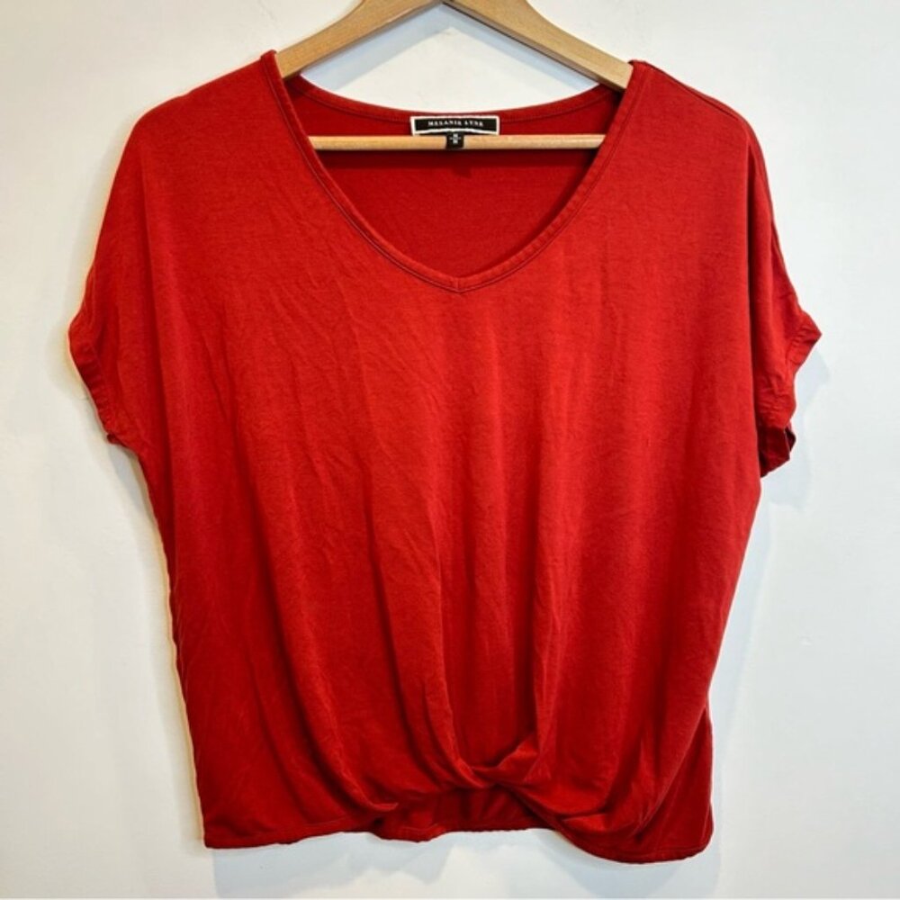 Melanie Lyne Twist Hem Short Sleeve Tee Shirt